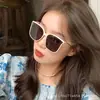 Gafas de Sol para Mujer para Caras Grandes, Estilo Adelgazante, Gafas de Sol de Moda, Gafas de Sol Estilo Coreano Anti-UV D