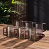 Nuevo Juego de Tazas de Té de Vidrio Estilo Chino para Uso en Casa en la Sala de Estar, Taza de Agua Resistente a Altas Temperaturas con Mango de Madera, Taza de Lujo de Gama Alta para Oficina
