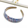 Diadema de cuadros de color liso para mujer, estilo veraniego, dulce, combinable, con lados estrechos, presión superior craneal alta, sello para el cabello, estilo fresco y pequeño.