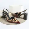 Zapatos de Tacón Alto con Estampado de Leopardo Burdeos, Patchwork, Espalda Descubierta, Gran Tamaño, Comercio Exterior Transfronterizo Europeo y Americano, Sandalias de Tacón Grueso, Zapatos Individuales
