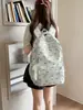 Nova mochila de alta qualidade, simples e fofa, em tons de azul e rosa, mochila de nicho de grande capacidade para meninas do ensino fundamental, médio e universitário