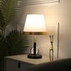 Lámpara de mesa de noche para dormitorio romántico, lámpara de estilo europeo, lámpara de mesa de noche para sala de estar de hotel, estilo nórdico, interruptor de botón, de escritorio, para uso doméstico