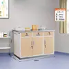 Gabinete Médico Occidental con Lavabo, Mesa Dispensadora y Gabinete para Medicamentos con Acabado de Madera Impresa por Transferencia para Clínicas y Consultorios Médicos Escolares