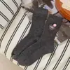 Outono Lolita doce menina retrô! O cinza-rosa é tão feminino~ Meias versáteis de cano médio estilo ins que fazem as pernas parecerem longas
