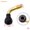 Válvula de Neumático Tubeless para Motocicleta Vástago de Válvula para Vehículo Eléctrico Válvula de Neumático de Cobre Puro Boca Curva Antifugas Válvula para Neumático de Vehículo Eléctrico
