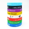 Pulseira de silicone esportiva de basquete cor luminosa pulseira de pulso de futebol pulseira Kobe Curry James Durant