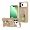 Funda de Teléfono Pin Dun con Sensación de Piel y Soporte Magnético Compatible con Apple 17PROMAX Cobertura Total 16 Transfronterizo 11 Interior de Franela 13