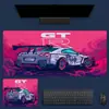 Mousepad grande para carro de anime direto da fábrica, espessado, à prova d'água, resistente à sujeira, bordas costuradas com precisão, tapete de mesa inovador para jogos