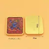 Colar com Pingente Thangka Pintado à Mão Dourado Estilo Xizang Oito Santos Padroeiros Doze Signos do Zodíaco Venda Direta da Fábrica