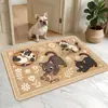 Tapete de Chão de Lama Diatomácea Gatinho Fofo TEMU Tapete para Banheiro Absorção de Água Antiderrapante Tapete para Pés Tapete para Porta de Hall de Entrada Pode ser Dropshipping