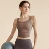 Ropa interior deportiva plisada para mujer, resistente a golpes, de alta resistencia, para correr, belleza, espalda, yoga, chaleco, sujetador de entrenamiento, ropa exterior para fitness