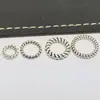 Accesorios de Materiales para Bisutería Hecha a Mano DIY Accesorios para Ropa Venta al por Mayor Anillo de Carrera de Aleación de Plata de Tíbet Anillo de Conexión de Cuerda Trenzada Anillo de Agujero Grande