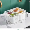 Caja de Almacenamiento para Refrigerador, Contenedor Sellado de Grado Alimenticio con Tapa, Portahuevos, Almacenamiento de Frutas, Caja Transparente con Drenaje y Conservación