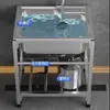 Pia de Cozinha Simples de Aço Inoxidável 304 Espessada Grande de Cuba Única Cuba Dupla com Suporte Bacia para Lavar Vegetais Pia para Lavar Louça Calha para Lavar Louça