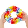 Guirnalda de accesorios, combinación multicolor para fiestas de actuación, collares de pétalos de flores artificiales, anillos para el cuello, anillos para el pecho, suministros para bodas