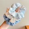 Goma para el pelo tipo scrunchie oversized de estilo coreano con múltiples capas, liga para el pelo de estilo perezoso, cuerda para coleta, accesorio para el pelo de alta gama