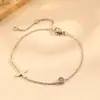 Cruz de Acero de Titanio Transfronteriza con Diamante Joyería Simple de Moda Tendencia Tobillera de Acero Inoxidable Simple con Diamante