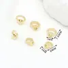 Preservação de cor 18k ouro furo duplo ponta torcida argola de salto fechada furo nariz de porco fio de conta pulseira colar joias DIY acessórios