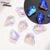 Color Super Flash Agujero Único Hoja de Arce Vidrio Agujeros para Colgar Cuentas de Cristal Hecho a Mano DIY Collar Pulsera Joyería Accesorios Colgante