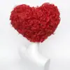 Peluca de Reina de Corazones Alicia en el País de las Maravillas Cos Anime Tocado Completo Halloween Cosplay Accesorios para el Cabello