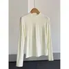 Outono 2026 Nova Camiseta de Gola Alta Camada Base Top Estilo Básico Top para Camadas Roupa Íntima Feminina Atacado N3AT5596