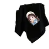 Ropa de Camiseta de Manga Corta para Bebé Algodón Puro Ropa de Verano para Niñas Ropa Infantil Tops de Moda Camisas Estampadas de Media Manga para Niñas Pequeñas