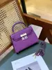 2026 Nuevo Bolso Mini Kelly Segunda Generación Primavera Verano 19CM Hebilla Dorada Bolso de Hombro Cruzado Bolso de Mano de Lujo Ligero de Nicho