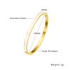 Joyería de moda europea y americana de comercio exterior, pulsera de acero inoxidable con cierre dorado para mujer, versión estrecha, pulsera de acero de titanio.