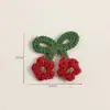 Nuevo Parche de Tela de Flor de Cerezo Roja de Dibujos Animados Lindo Accesorios Pasadores Hechos a Mano DIY Zapatos y Sombreros Accesorios para Ropa
