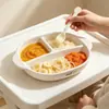 Prato de Jantar Infantil com Rosto Sorridente Simples para Bebê prato de bebê prato de jantar para bebê louça compartimentada grau alimentício prato à prova de queda