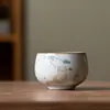 Taza de té de horno Ru gato Taza personal Hogar Taza de Maestro cerámica creativa taza de té pequeña taza de té regalo logo