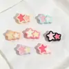 Funda de teléfono de resina de pentagrama de doble capa bicolor DIY pegamento de crema, accesorio para el cabello, pegatina para vaso de agua, parche de pinza para el cabello, llavero al por mayor