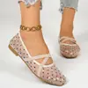 2026 Verano Nuevo Comercio Exterior Tallas Grandes Mujer Casual Cómodo Correa Cruzada Slip-on Zapatos Planos de Moda Todos