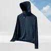 Roupas de Proteção Solar de Seda de Gelo para Homens, Roupas Finas de Verão Respiráveis Anti-UV com Aba Grande, Roupas de Proteção Solar para Mulheres, Roupas Leves para Pele ao Ar Livre