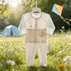 Conjunto de Verano Delgado para Bebé de Manga Larga de 26 Piezas, Algodón de una Cara, Traje de Aire Acondicionado para Bebé sin Costuras con Dibujos Animados, Pantalones Largos, Tallas 66-80