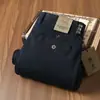 Novedad Otoño e Invierno 2025 Algodón Sarga Base Cepillada Versátil Cómodo Microelástico Casual Americano Negocios Pantalones Rectos para Hombre