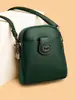 Bolso para teléfono móvil de mujer, nuevo modelo de primavera, bolso pequeño de cuero PU suave con patrón de lichi, bolso pequeño vertical multicapa, bolso de hombro cruzado para mujer, moderno