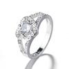 Anel de diamante em forma de coração da moda nova mais vendido desejo AliExpress Ebay comércio exterior anel feminino banhado a prata
