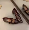 Zapatos de tacón grueso estilo francés Chuyuji inspirados en Chanel para mujer, nuevos zapatos Mary Jane de nicho para primavera y otoño 2026, elegantes