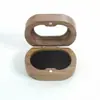 Caja de Anillo de Madera de Nogal Negro con Ventana, Caja de Joyería de Madera Maciza con Ventana Transparente, Caja para Anillo de Compromiso de Diamante, Caja de Almacenamiento para Pendientes