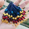 Acessórios de chaveiro pingente cordão estilo nacional vintage com anel de cobre corda de chaveiro trançada à mão acessórios diy