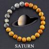 Serie Planeta Transfronterizo Pulsera de Piedra Natural Pulsera de los Ocho Planetas Cadena Elástica Joyería con Cuentas Accesorios de Regalo