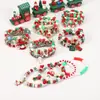 Pulseira de Natal Pulseira de Contas Transfronteiriça Boneco de Neve Árvore de Natal Velho Chifre Pulseira com Pingente de Presente Atacado