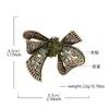 Broche Gravata Borboleta Novo Estilo Transfronteiriço, Design Retrô de Alto Padrão, Broche Grande de Laço, Corsage, Acessórios de Vestuário Feminino