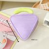 Bolsa de cosméticos portátil de alto valor con diseño de nicho, bolsa de almacenamiento portátil para lápiz labial para niña, bolsa de maquillaje triangular con dopamina