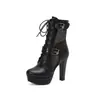 Botas Frescas Estilo Europeo y Americano Malla Tacón Alto Botines para Mujer, Talla Grande, Comercio Exterior 338-28