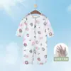 Ropa de mameluco para bebé algodón fino verano manga larga aire acondicionado pijamas para recién nacido ropa para gatear de bebé