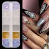 12 Cores de Unha Misturadas Contas de Aço Decorativas Decorações de Nail Art Strass Pérola Misturadas Tira Longa Caixa Fábrica Atacado