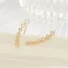 Pendientes de Plata de Ley 925 para Mujer, Moda Coreana, Frescos y Elegantes, Fila de Oreja Completa de Diamantes, Pendientes de Una Sola Pieza, Joyería Versátil para la Oreja para Mujeres