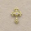 Decorações de Unhas de Liga Metálica Transfronteiriças com Strass 3D, Acessórios de Coração Cromado Vintage, Decorações de Unhas Usáveis, Strass para Unhas